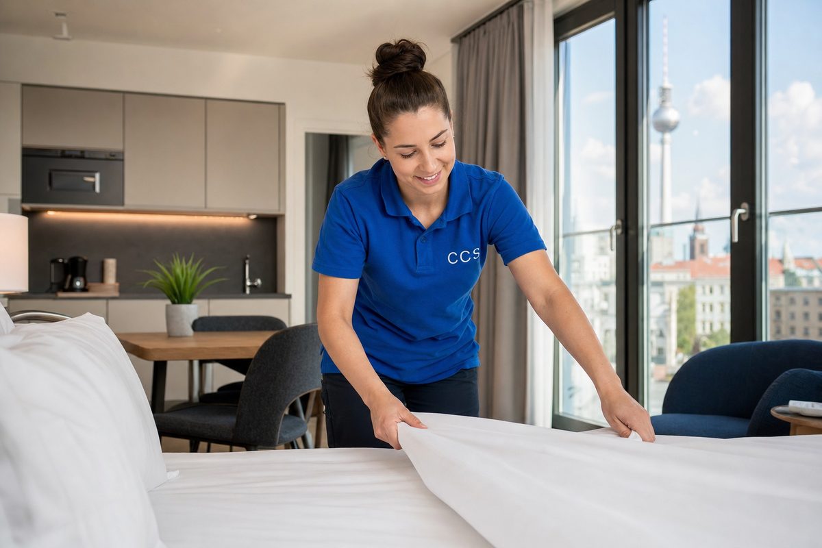 Apartmentreinigung in Berlin durch Casa Clean Solution – professionelle Gebäudereinigung im Einsatz