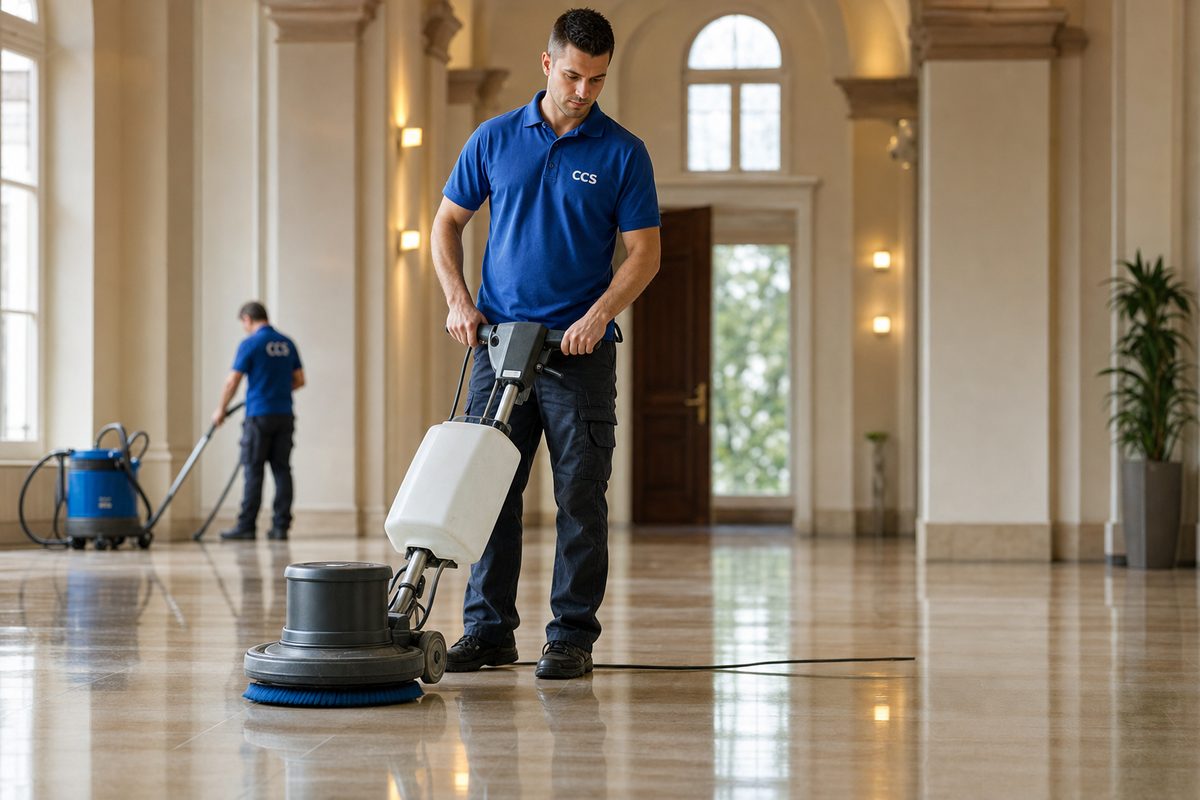 Bodenreinigung & -pflege in Berlin durch Casa Clean Solution – professionelle Gebäudereinigung im Einsatz