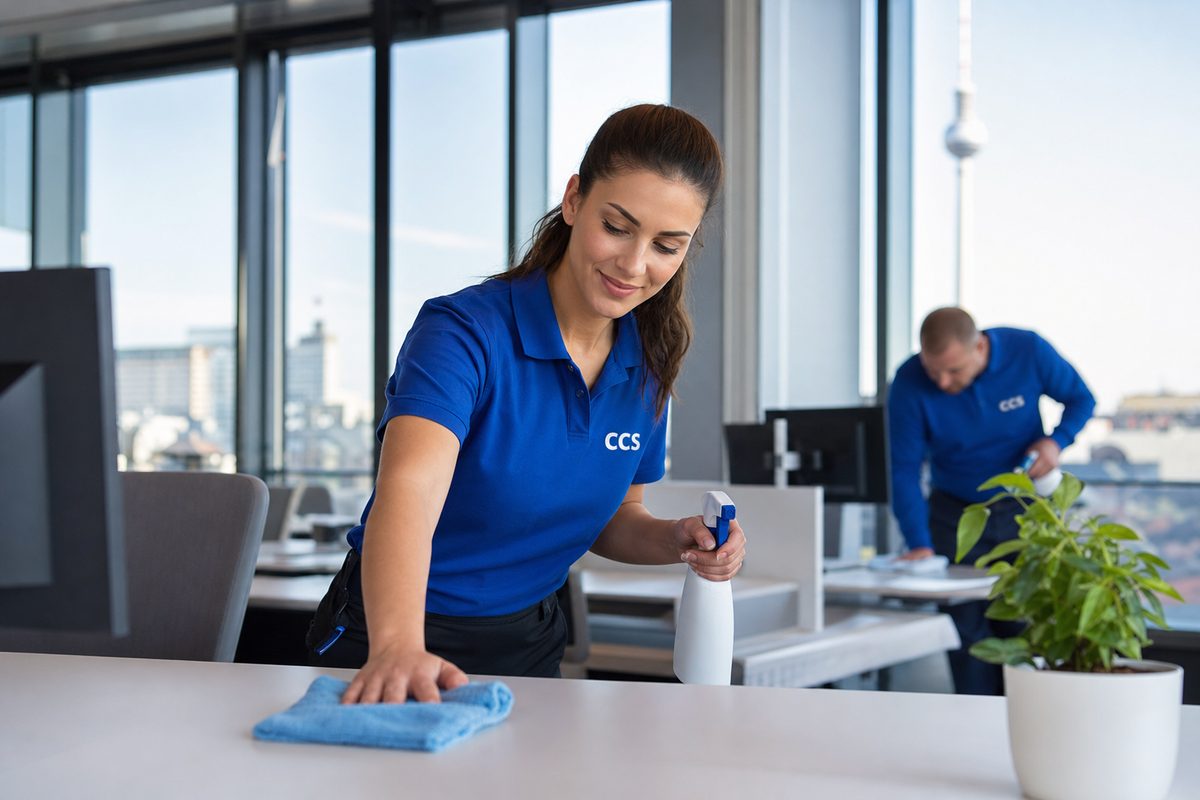 Büroreinigung in Berlin durch Casa Clean Solution – professionelle Gebäudereinigung im Einsatz