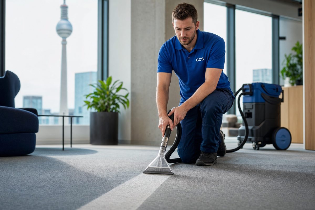 Teppich- & Polsterreinigung in Berlin durch Casa Clean Solution – professionelle Gebäudereinigung im Einsatz